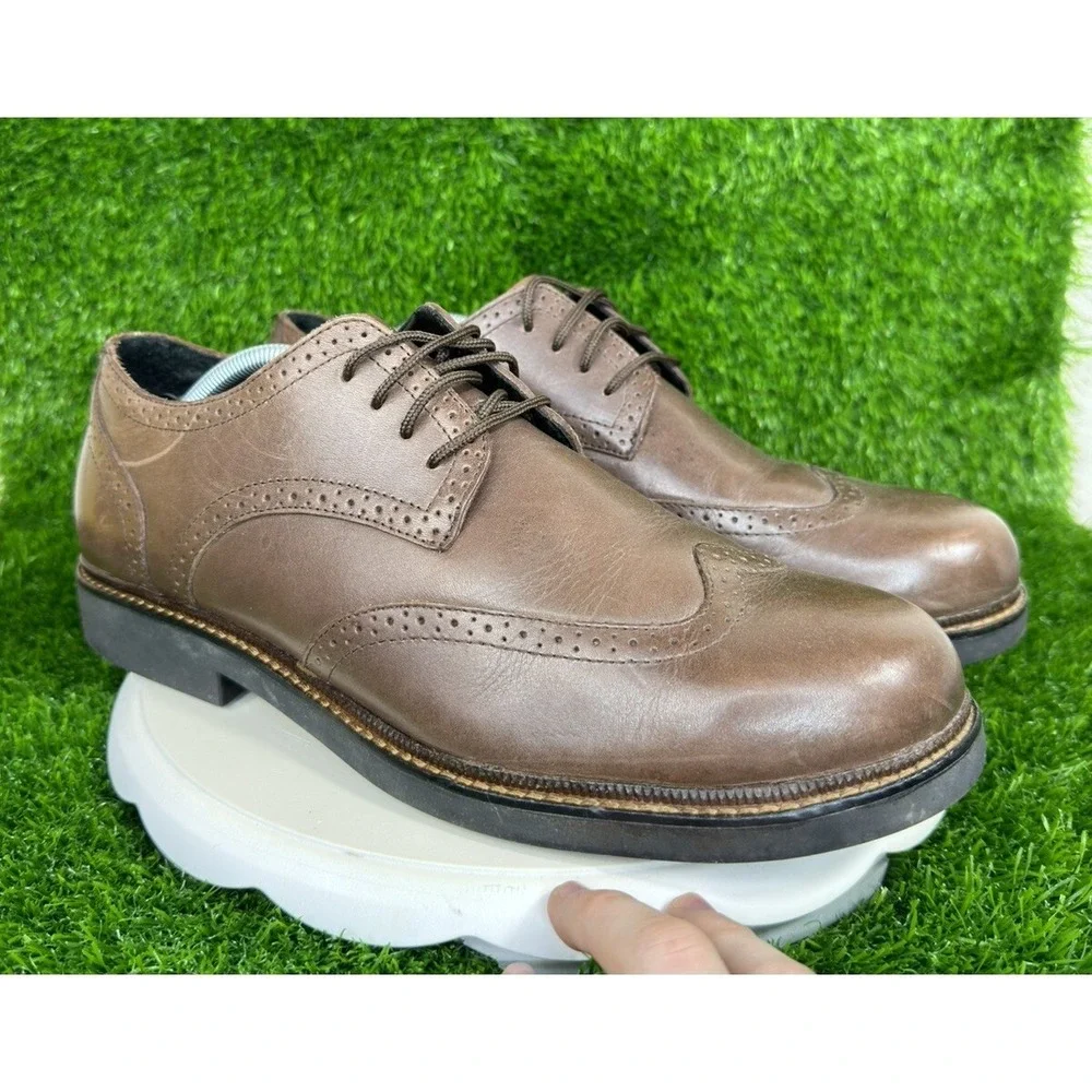 Apex LT710M Men's Oxford Dress Shoe Wingtip Brown Size 11.5 M